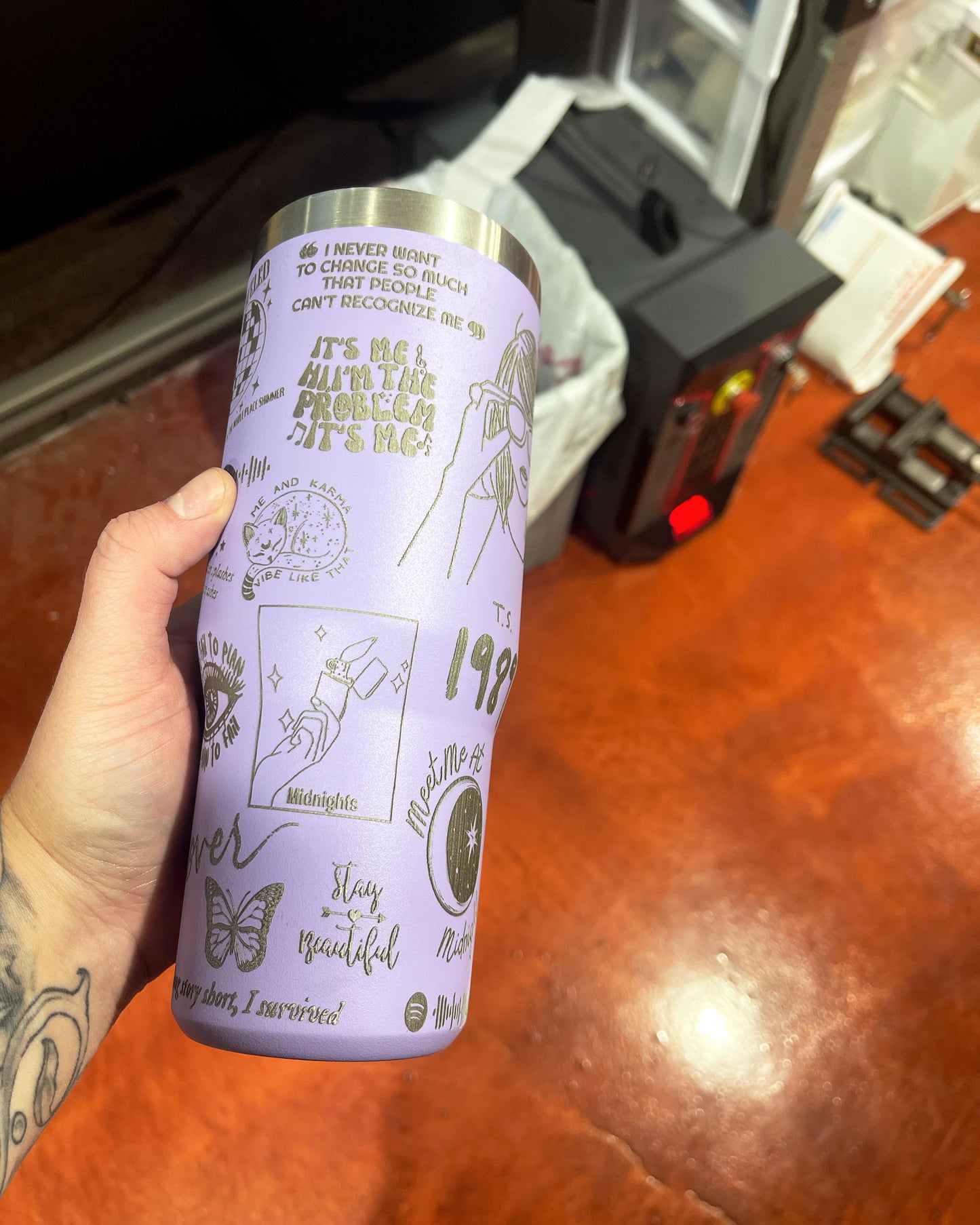 Taylor Swift Theme - Custom Laser Engraved Stanley - 40oz