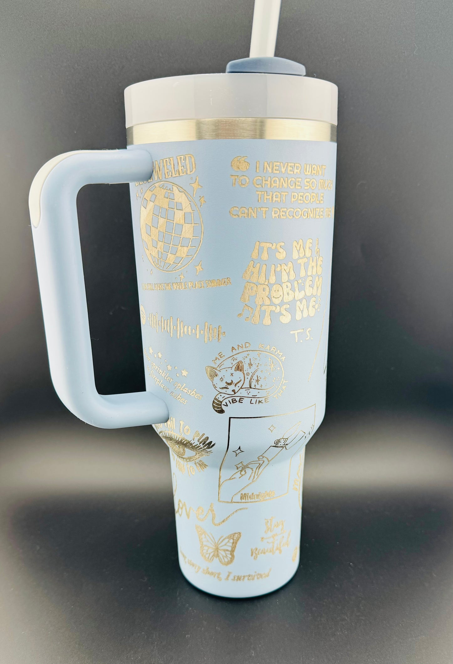 Taylor Swift Theme - Custom Laser Engraved Stanley - 40oz