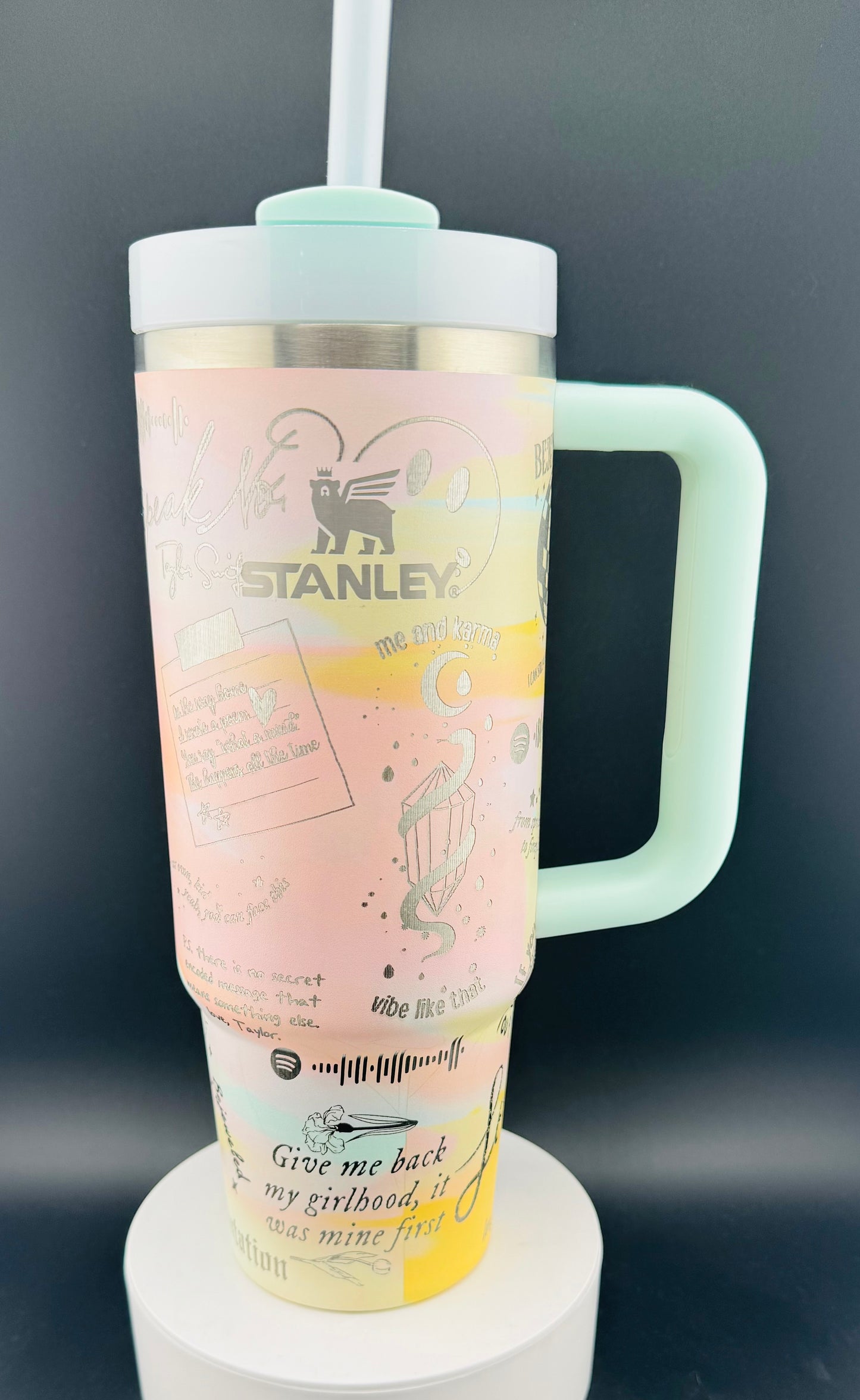 Taylor Swift Theme - Custom Laser Engraved Stanley - 40oz