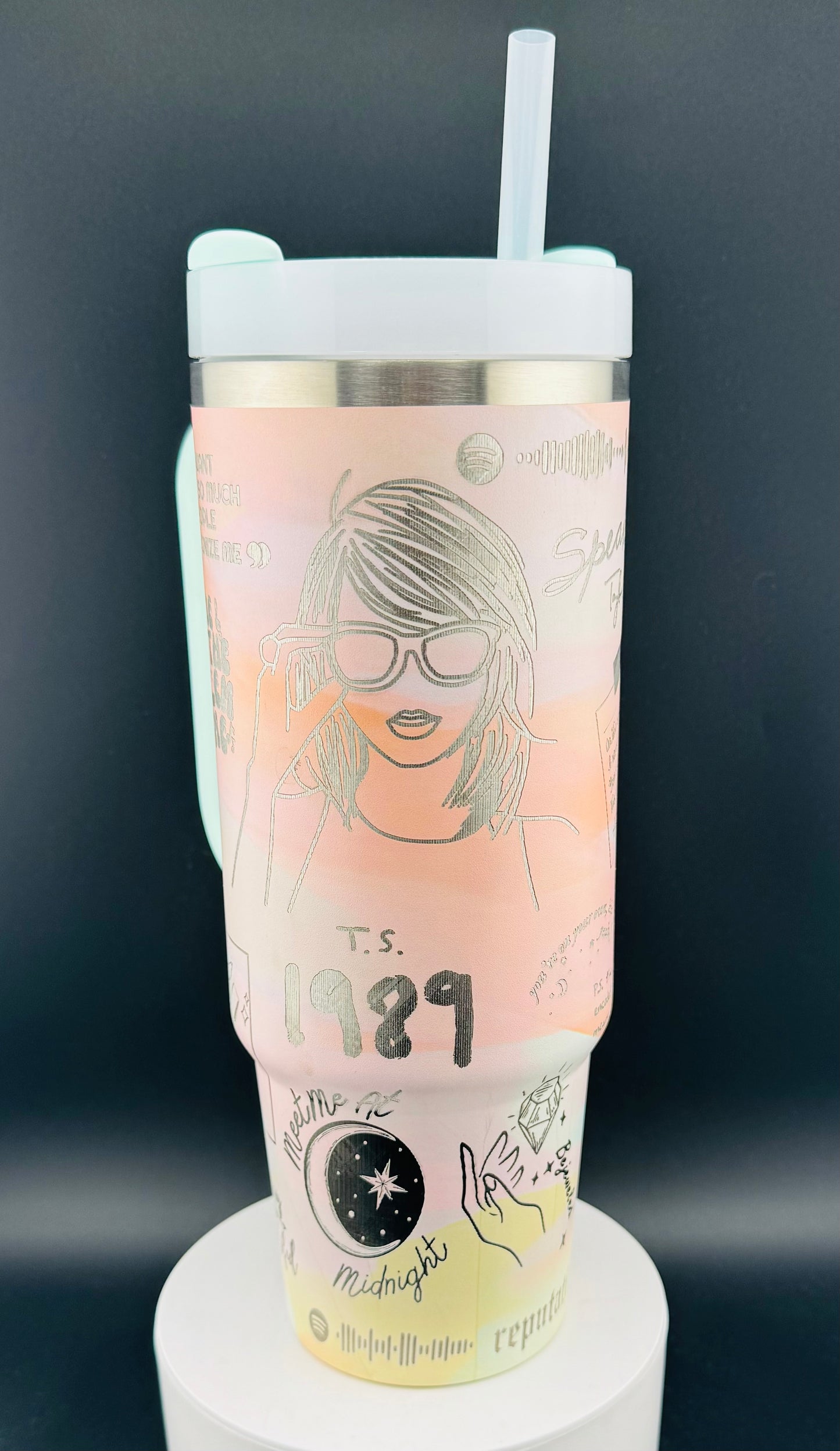 Taylor Swift Theme - Custom Laser Engraved Stanley - 40oz