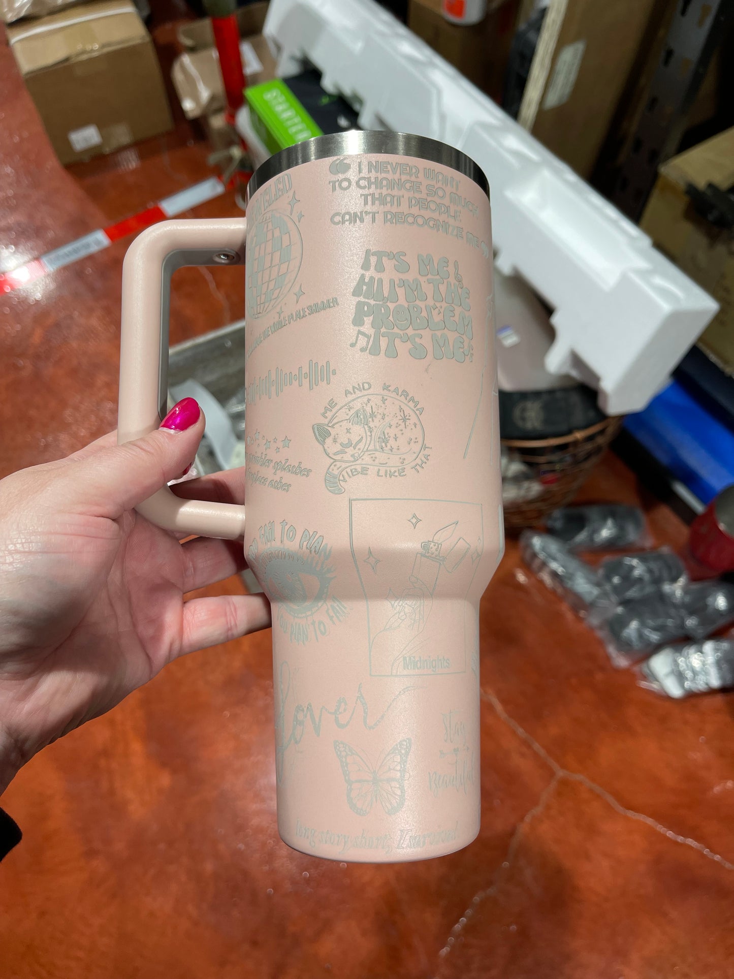 Taylor Swift Theme - Custom Laser Engraved Stanley - 40oz