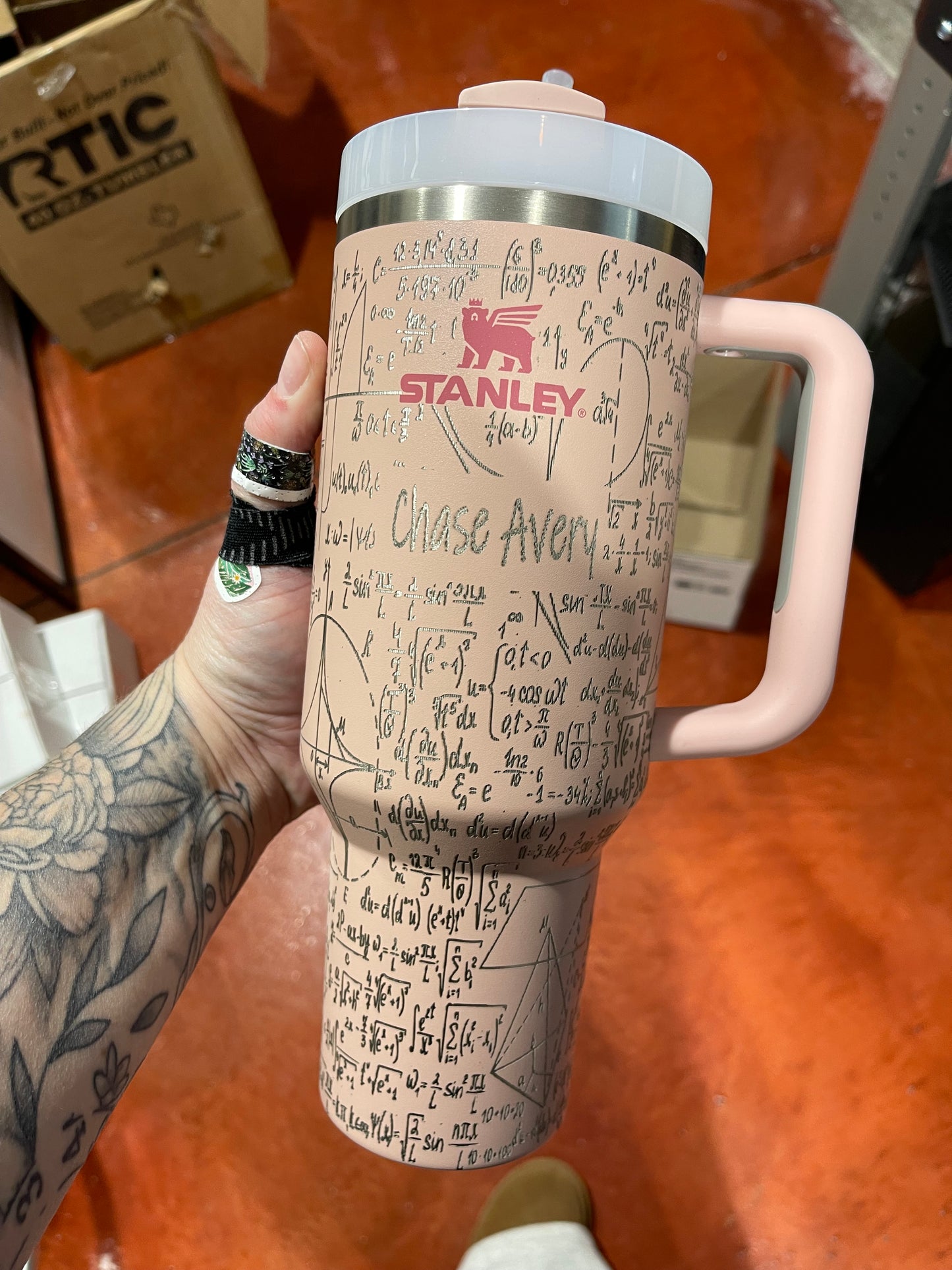 Math Equations - Custom Laser Engraved Stanley - 40oz