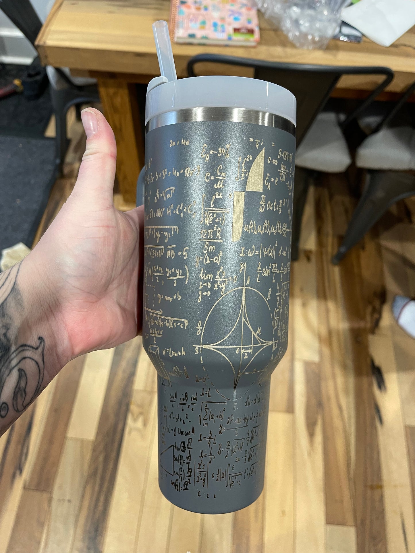 Math Equations - Custom Laser Engraved Stanley - 40oz