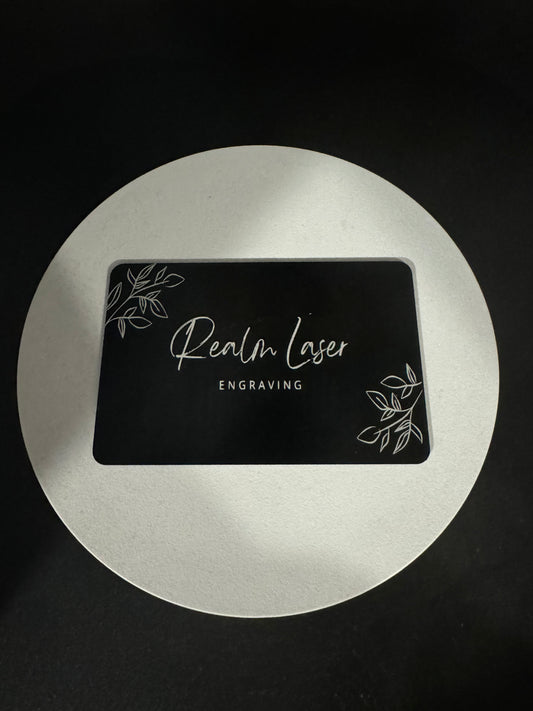 Custom Laser Engraved Metal Business Cards