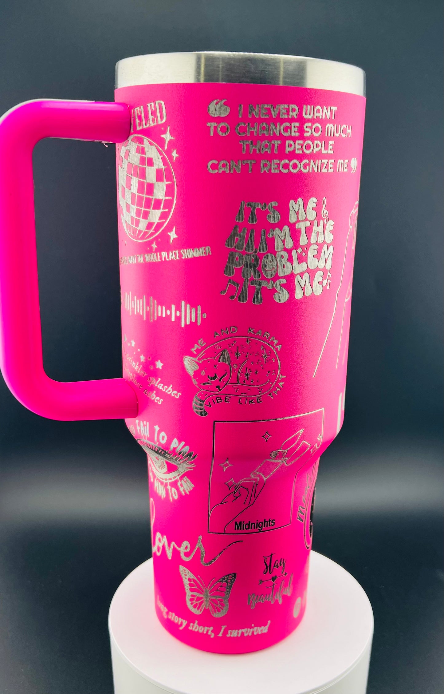 Taylor Swift Theme - Custom Laser Engraved Stanley - 40oz