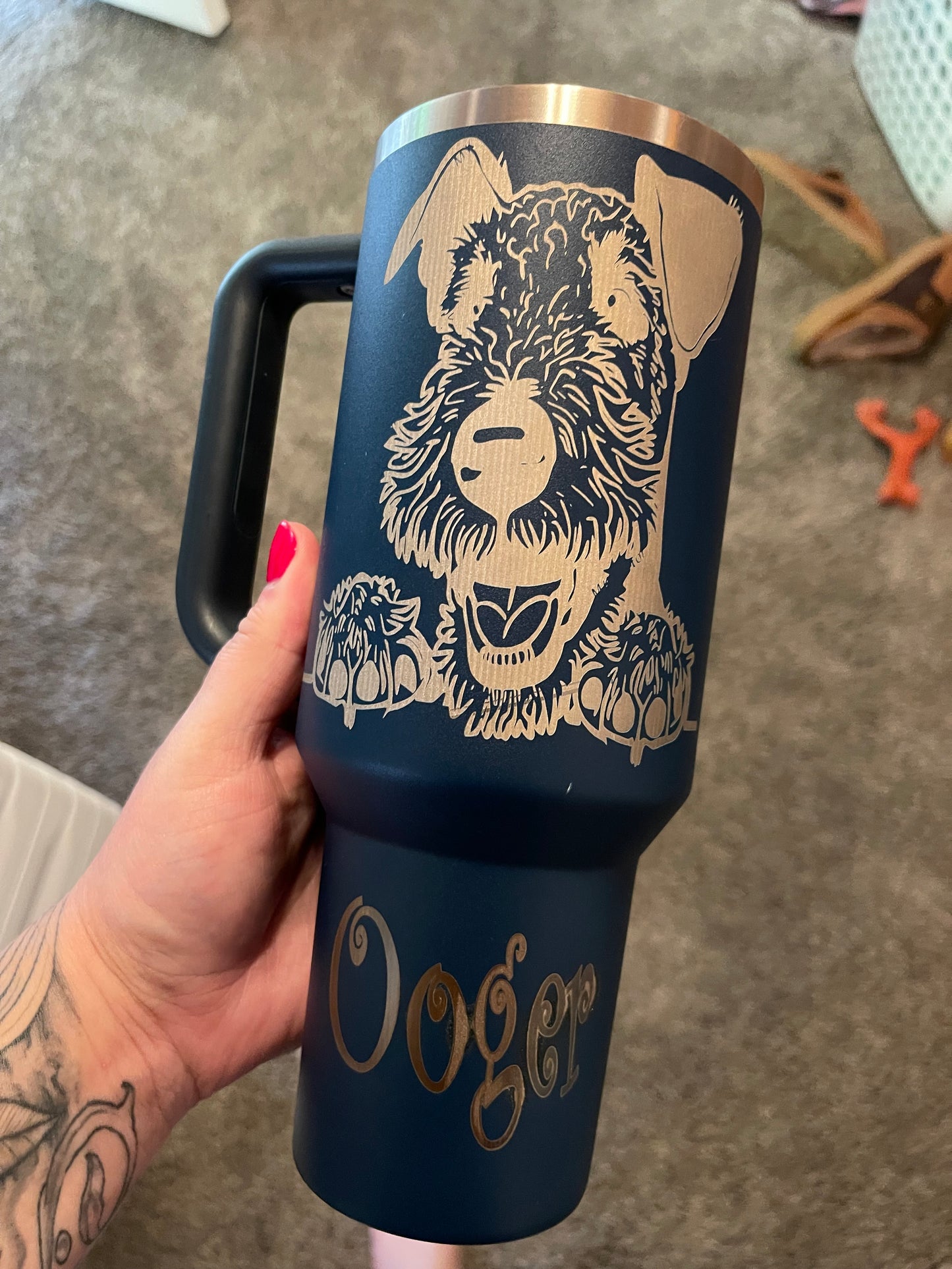 Custom Pet Memorial - Laser Engraved Stanley - 40oz