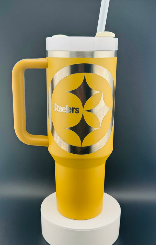 Professional Sports Theme - Custom Laser Engraved Stanley - 40oz